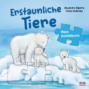 Cover-Bild zum Titel 'Erstaunliche Tiere - Mein Puzzlebuch' von 'Alejandro Algarra'
