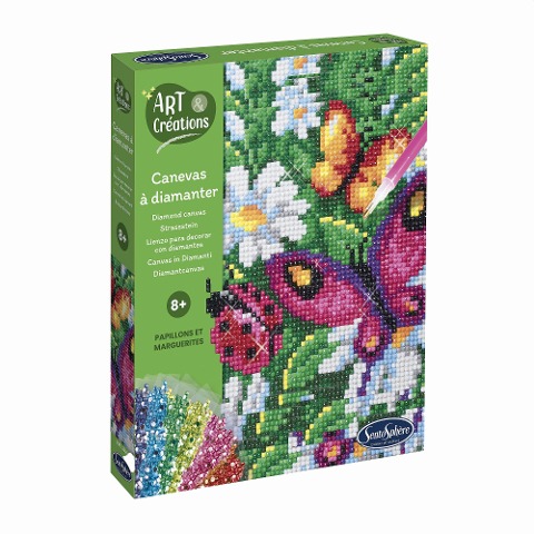 Sentosphere - Strasssteinbild Blumen & Schmetterlinge - 