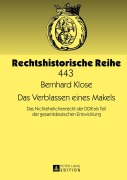 Cover-Bild zum Titel 'Das Verblassen eines Makels' von 'Bernhard Klose'
