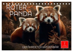 Cover-Bild zum Titel 'Roter Panda - gefährdeter Katzenbär (Tischkalender 2026 DIN A5 quer), CALVENDO Monatskalender' von 'Peter Roder'