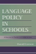 Cover-Bild zum Titel 'Language Policy in Schools' von 'David Corson'