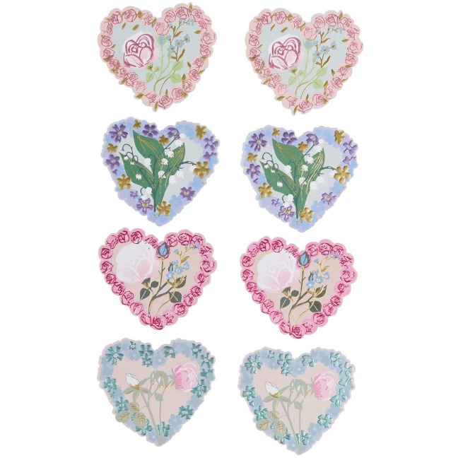 Kartenset La Vie en Rose, Herzen FSC MIX, 8 Karten, 8 Umschläge, B6 - 