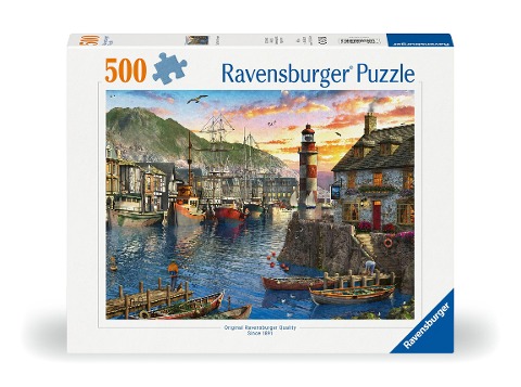 Erwachsenenpuzzle 500 Teile - Morgens am Hafen - 