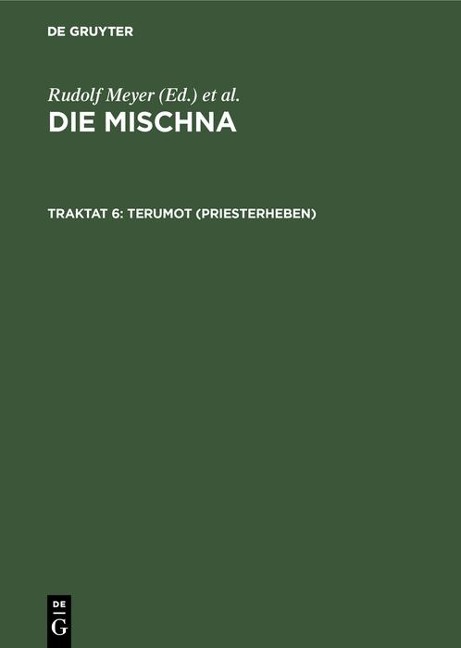 Terumot (Priesterheben) - 