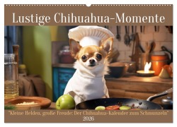 Cover-Bild zum Titel 'Lustige Chihuahua-Momente (Wandkalender 2026 DIN A2 quer), CALVENDO Monatskalender' von 'Peter Rübsamen'