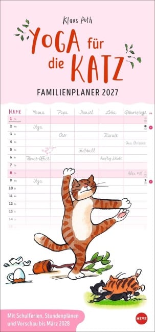 Puth Yoga für die Katz Familienplaner 2027 - 