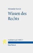 Cover-Bild zum Titel 'Wissen des Rechts' von 'Alexander Somek'
