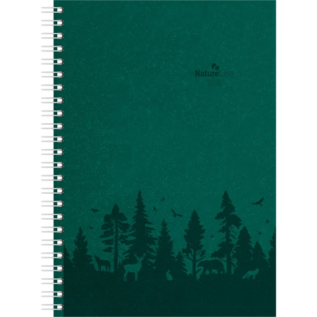 Wochenplaner Nature Line Forest 2026 - Taschen-Kalender A5 - 1 Woche 2 Seiten - Ringbindung - 128 Seiten - Umwelt-Kalender - mit Hardcover - Alpha Edition - 