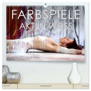 Farbspiele - Akt in Weiß (hochwertiger Premium Wandkalender 2026 DIN A2 quer), Kunstdruck in Hochglanz - Ulrich Allgaier (ullision) www. ullision. com