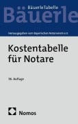Cover-Bild zum Titel 'Kostentabelle für Notare' von ''
