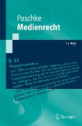 Cover-Bild zum Titel 'Medienrecht' von 'Marian Paschke'