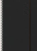 Cover-Bild zum Titel 'Buchkalender Wochentimer Spirale schwarz 2026' von ''