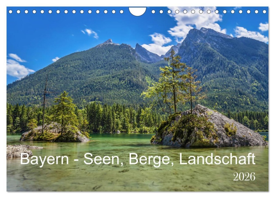Bayern - Seen, Berge, Landschaft (Wandkalender 2026 DIN A4 quer), CALVENDO Monatskalender - Uwe Herzog