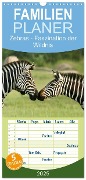 Familienplaner 2025 - Zebras - Faszination der Wildnis mit 5 Spalten (Wandkalender, 21 x 45 cm) CALVENDO - Nadine Haase