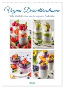 Cover-Bild zum Titel 'Vegane Dessertkreationen - Süße Köstlichkeiten aus der veganen Backstube (Wandkalender 2026 DIN A2 hoch), CALVENDO Monatskalender' von 'Fotodesign Verena Scholze'