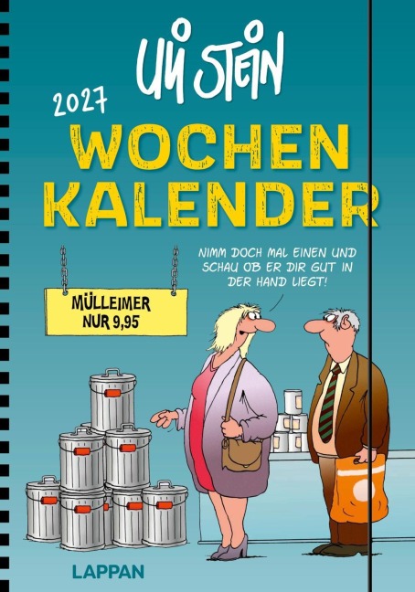 Uli Stein Wochenkalender 2027: Taschenkalender mit Spiralbindung und Gummiband - Uli Stein