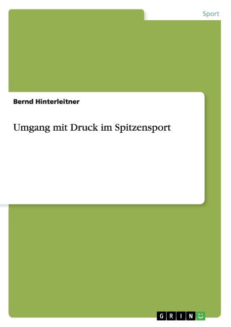 Umgang mit Druck im Spitzensport - Bernd Hinterleitner