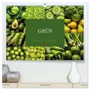 Cover-Bild zum Titel 'GRÜN - Gemüse und Obst - Knackig und Frisch (hochwertiger Premium Wandkalender 2026 DIN A2 quer), Kunstdruck in Hochglanz' von 'Susan Michel'