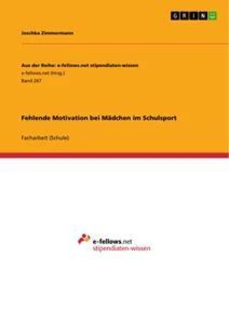 Fehlende Motivation bei Mädchen im Schulsport - Joschka Zimmermann