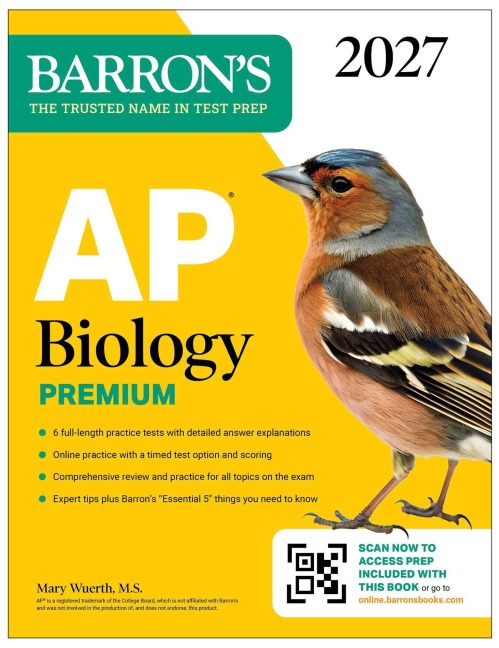 AP Biology Premium, 2027: Prep Book with 6 Practice Tests + Comprehensive Review + Online Practice (Barron's AP Prep) - Mary Wuerth