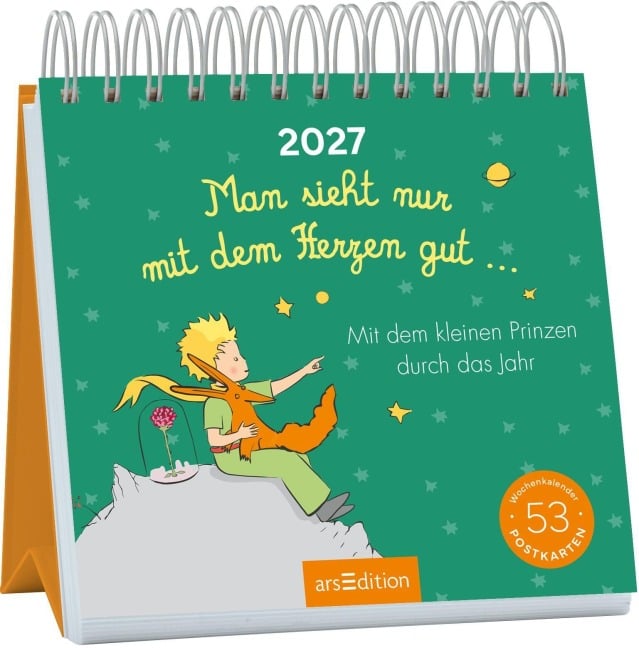 Postkartenkalender Man sieht nur mit dem Herzen gut ... 2027 - 
