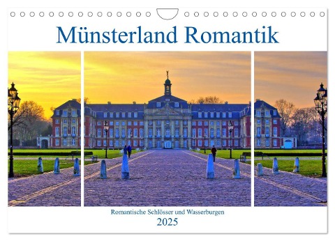 Münsterland Romantik - Romantische Schlösser und Wasserburgen (Wandkalender 2025 DIN A4 quer), CALVENDO Monatskalender - Paul Michalzik