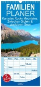 Cover-Bild zum Titel 'Familienplaner 2027 - Kanadas Rocky Mountains: Zwischen Gipfeln & glasklaren Seen mit 5 Spalten (Wandkalender, 21 x 45 cm) CALVENDO' von 'Katarina Schneider'