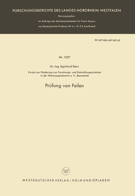 Prüfung von Feilen - Eginhard Barz