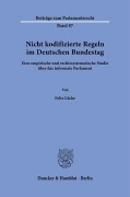 Cover-Bild zum Titel 'Nicht kodifizierte Regeln im Deutschen Bundestag.' von 'Felix Lücke'