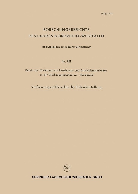 Verformungseinflüsse bei der Feilenherstellung - 