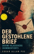 Cover-Bild zum Titel 'Der gestohlene Brief (Krimi-Klassiker) (Kommentiert)' von 'Edgar Allan Poe'