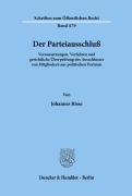 Cover-Bild zum Titel 'Der Parteiausschluß.' von 'Johannes Risse'