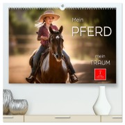 Cover-Bild zum Titel 'Mein Pferd - mein Traum (hochwertiger Premium Wandkalender 2026 DIN A2 quer), Kunstdruck in Hochglanz' von 'Peter Roder'