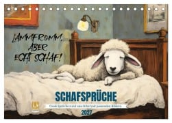Cover-Bild zum Titel 'Schafsprüche (Tischkalender 2027 DIN A5 quer), CALVENDO Monatskalender' von 'Sabine Löwer'