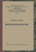 Cover-Bild zum Titel 'Militärstrafrecht' von 'Eberhard Schmidt'