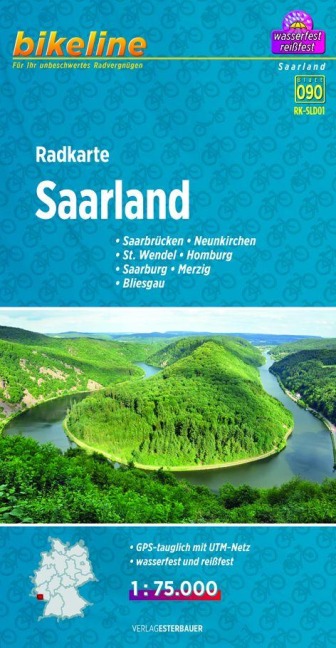 Bikeline Radkarte Deutschland Saarland 1 : 75 000 - 