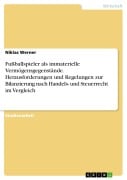 Cover-Bild zum Titel 'Fußballspieler als immaterielle Vermögensgegenstände. Herausforderungen und Regelungen zur Bilanzierung nach Handels- und Steuerrecht im Vergleich' von 'Niklas Werner'