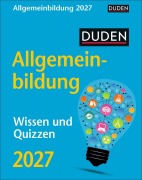 Cover-Bild zum Titel 'Duden Allgemeinbildung Tagesabreißkalender 2027 - Wissen und Quizzen' von 'Thomas Huhnold'