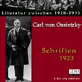 Cover-Bild zum Titel 'Schriften 1923' von 'Carl Von Ossietzky'