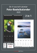 Foto-Bastelkalender 2025 - 2 in 1: schwarz und weiss - 21 x 29,7 - Do it yourself calendar A4 - datiert - Foto-Kalender - Alpha Edition - 