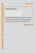 Cover-Bild zum Titel 'Gefahr für den Wettbewerb?' von 'Tobias Witschke'