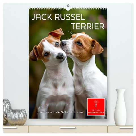 Jack Russel Terrier - furchtlos und viel Selbstvertrauen (hochwertiger Premium Wandkalender 2025 DIN A2 hoch), Kunstdruck in Hochglanz - Peter Roder