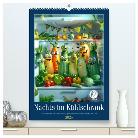Nachts im Kühlschrank (hochwertiger Premium Wandkalender 2025 DIN A2 hoch), Kunstdruck in Hochglanz - Kerstin Waurick