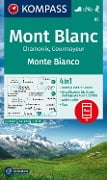 KOMPASS Wanderkarte 85 Mont Blanc / Monte Bianco 1:50.000 - 