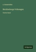 Cover-Bild zum Titel 'Mecklenburgs Volkssagen' von 'A. Niederhöffer'