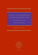 Cover-Bild zum Titel 'Stone on European Union Design Law' von 'David Stone'