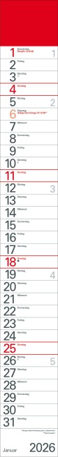 Streifenplaner Rot 2026 - 