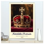Mittelalter Portraits. Inspiriert vom Königshaus der Tudors (hochwertiger Premium Wandkalender 2026 DIN A2 hoch), Kunstdruck in Hochglanz - Rose Hurley