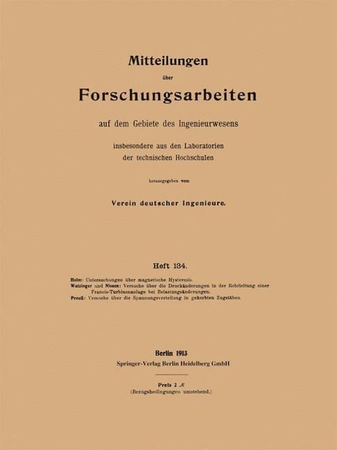 Mitteilungen über Forschungsarbeiten - Fritz Holm, E. Preuß, Oscar Nissen, A. Watzinger