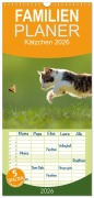 Familienplaner 2026 - Kätzchen 2026 mit 5 Spalten (Wandkalender, 21 x 45 cm) CALVENDO - Leoba Leoba